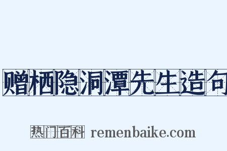赠栖隐洞潭先生造句是什么意思的图片